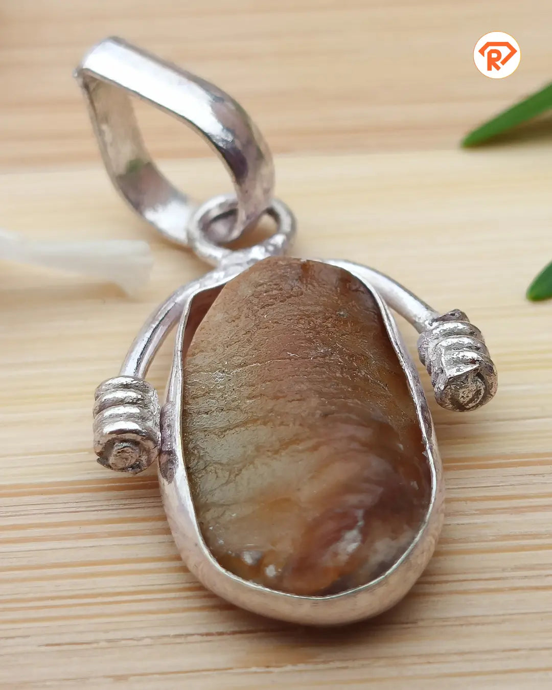 Brown Shukramani Stone Pendant