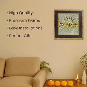 7 Horses on Raw Pyrite Frame