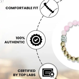 Pyrite and Rose Quartz Bracelet Energized