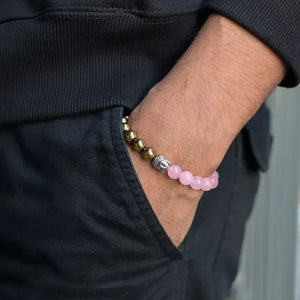 Pyrite and Rose Quartz Bracelet Energized