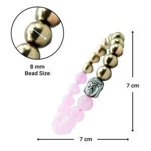 Pyrite and Rose Quartz Bracelet Energized