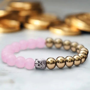 Pyrite and Rose Quartz Bracelet Energized