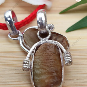 Brown Shukramani Stone Pendant