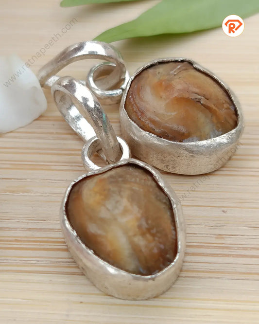 Machhmani Stone Silver Pendant