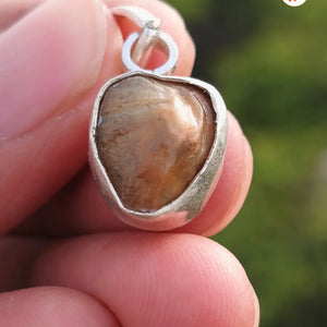 Original Machhmani Stone Silver Pendant